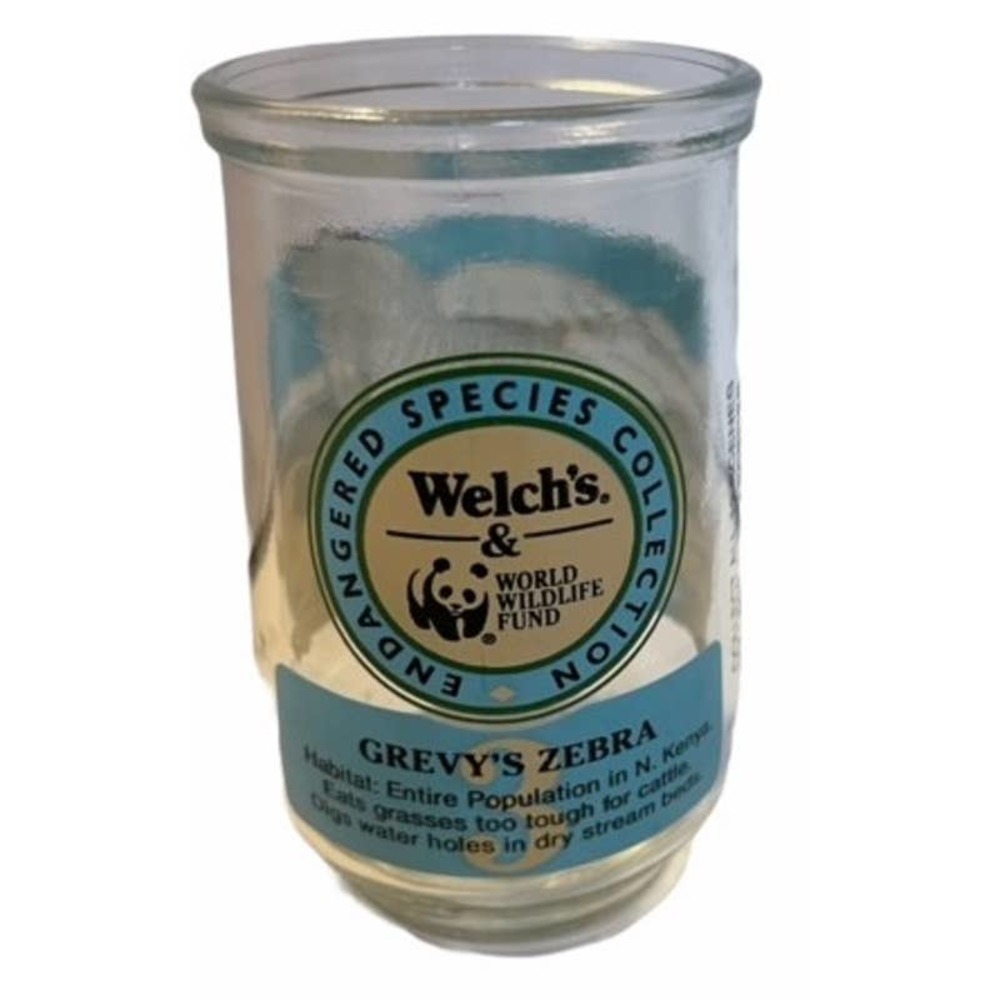 Vintage Welch's Jelly Jar Zebra EUC